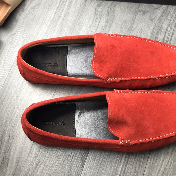 NIB Orange Loafers Zanzara suede driver 11.5M 2xHP - Picture 5 of 8